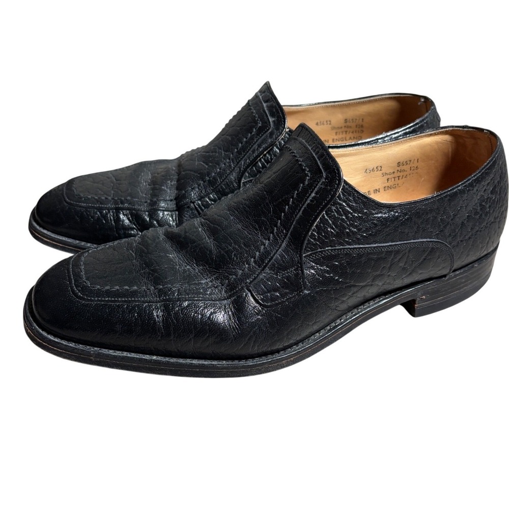 Stuart McGuire 9 /12-10/1/2 Pebble Grain Leather Loafers Moc Toe Dress Shoes